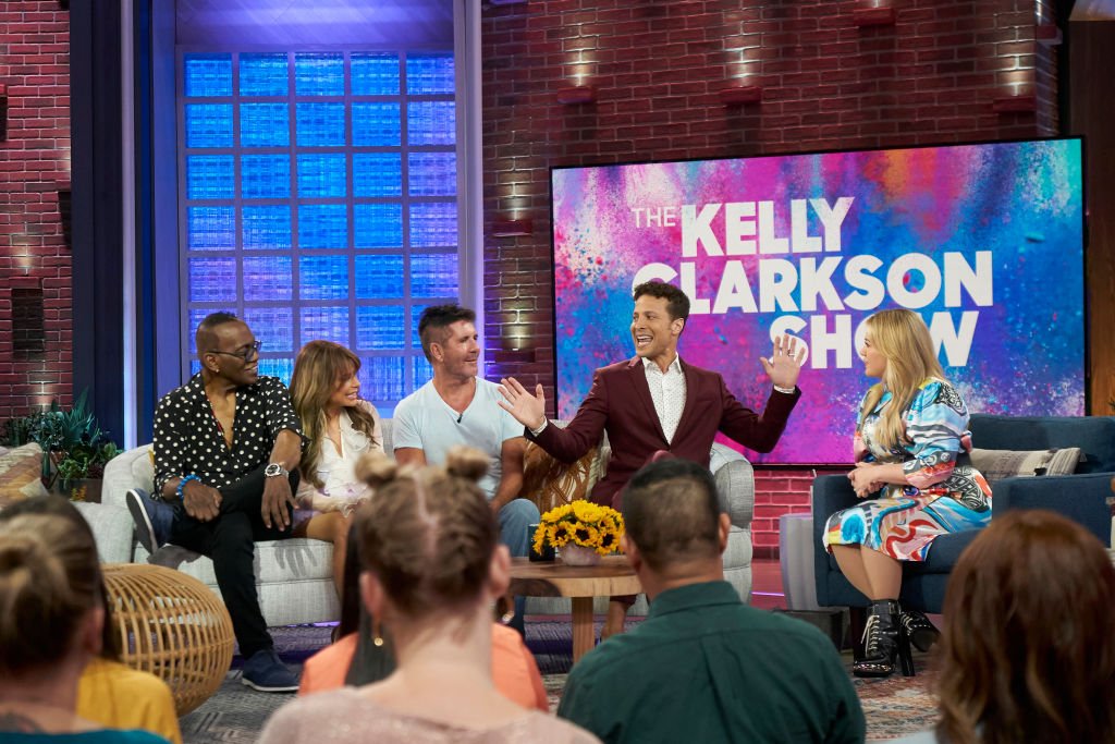 Image Credit: Getty Images / Randy Jackson, Paula Abdul, Simon Cowell, Justin Guarini, Kelly Clarkson for the Kelly Clarkson Show. Image Credit: Getty Images / Randy Jackson, Paula Abdul, Simon Cowell, Justin Guarini, Kelly Clarkson for the Kelly Clarkson Show.