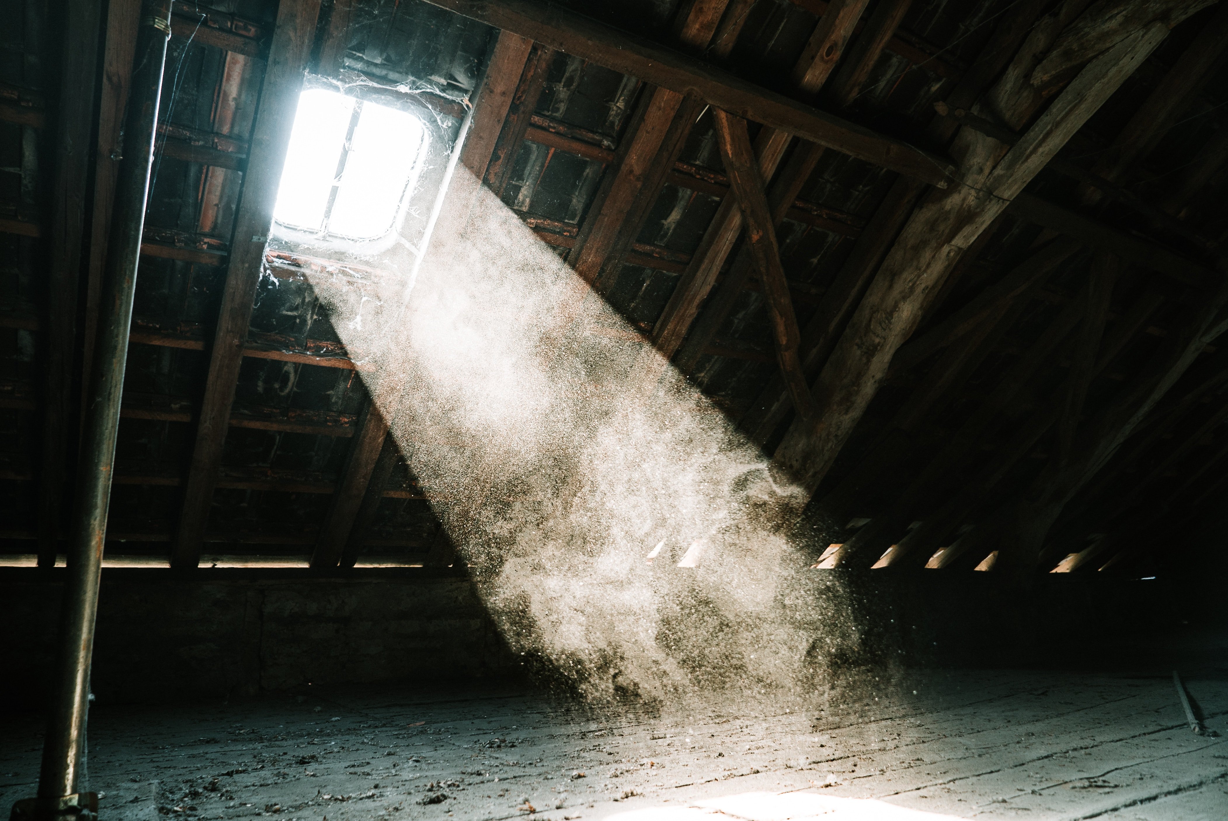 Light shining in to an attic | Photo by Mika Baumeister on Unsplash Light shining in to an attic | Photo by Mika Baumeister on Unsplash
