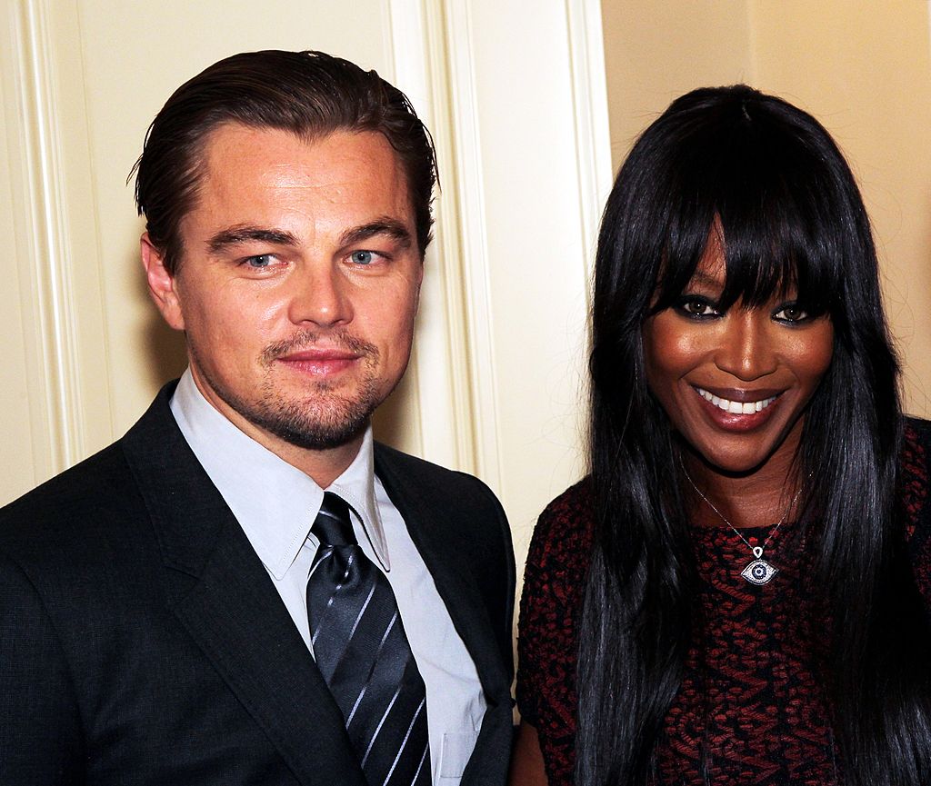 Image Source: Getty Images / Konstantin Zavrazhin | Leonardo DiCaprio and Naomi Campbell attend the International Tiger Conservation Forum on November 23, 2010 in Saint Petersburg, Russia.
