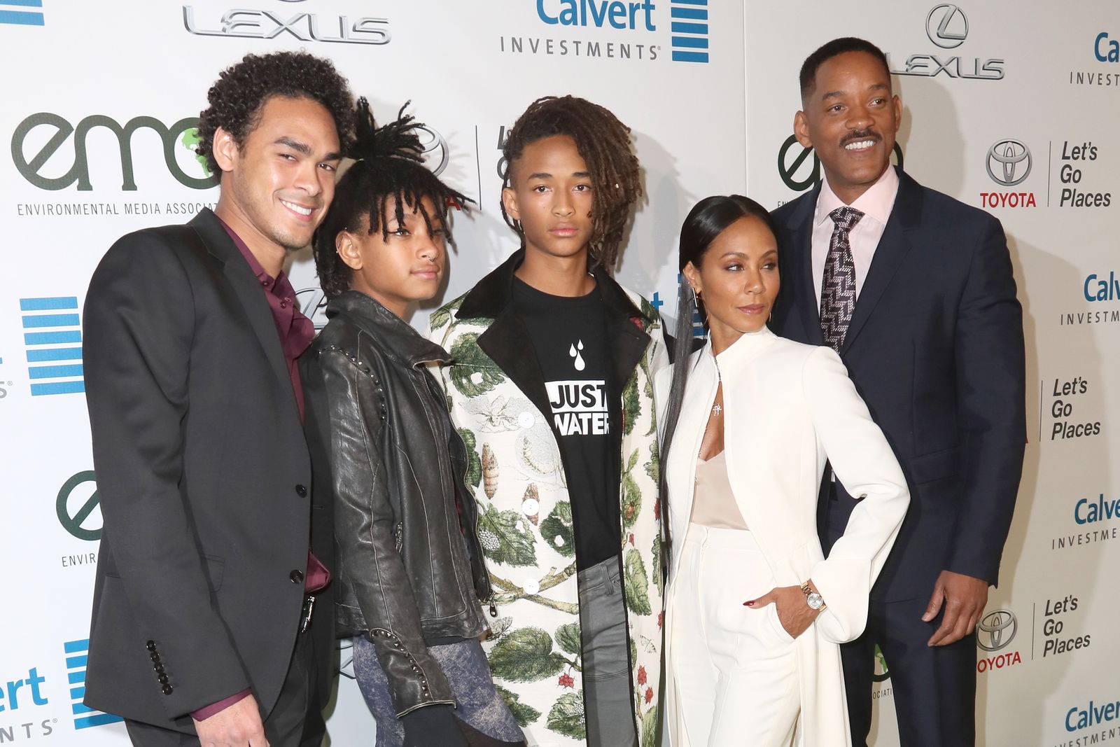 Trey Smith, Willow Smith, Jaden Smith, Jada Pinkett-Smith and Will Smith/Photo:Getty Images