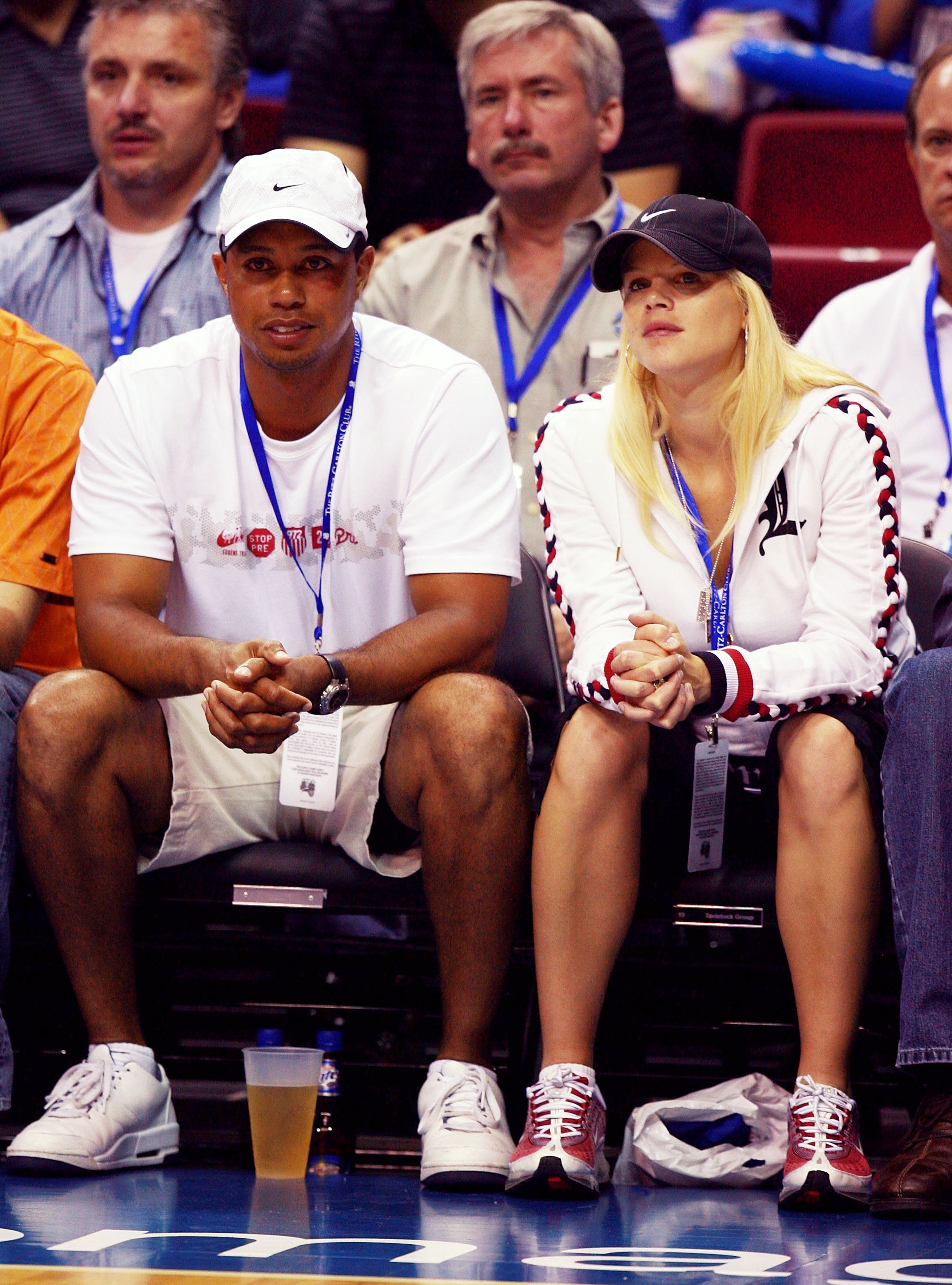 Image Credits: Getty Images / Doug Benc | Golfer Tiger Woods and wife Elin Woods watch the Orlando Magic take on the Detroit Pistons in Game 3 of the Eastern Conference Quarterfinals during the 2007 NBA Playoffs at Amway Arena on April 26, 2007 in Orlando, Florida. Image Credits: Getty Images / Doug Benc | Golfer Tiger Woods and wife Elin Woods watch the Orlando Magic take on the Detroit Pistons in Game 3 of the Eastern Conference Quarterfinals during the 2007 NBA Playoffs at Amway Arena on April 26, 2007 in Orlando, Florida.