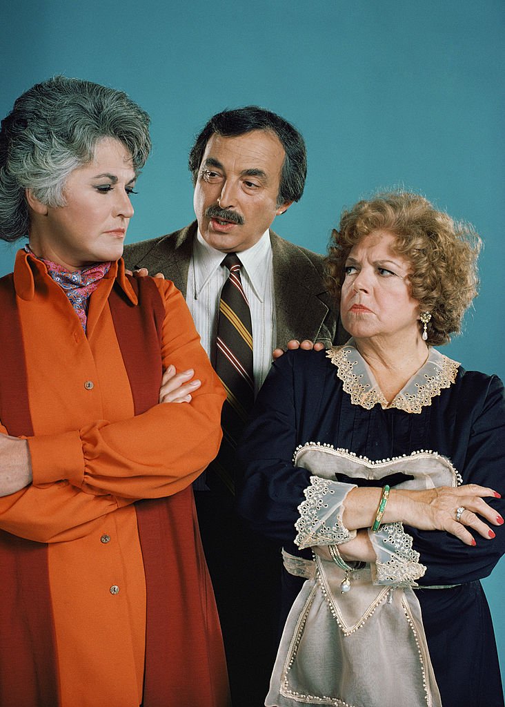 Image Credits: Getty Images / CBS | "Maude" cast members, from left, Bea Arthur as Maude Findlay, Bill Macy as Walter Findlay and Hermione Baddeley as Mrs. Nell Naugatuck. Image dated August 1, 1974. Image Credits: Getty Images / CBS | "Maude" cast members, from left, Bea Arthur as Maude Findlay, Bill Macy as Walter Findlay and Hermione Baddeley as Mrs. Nell Naugatuck. Image dated August 1, 1974.