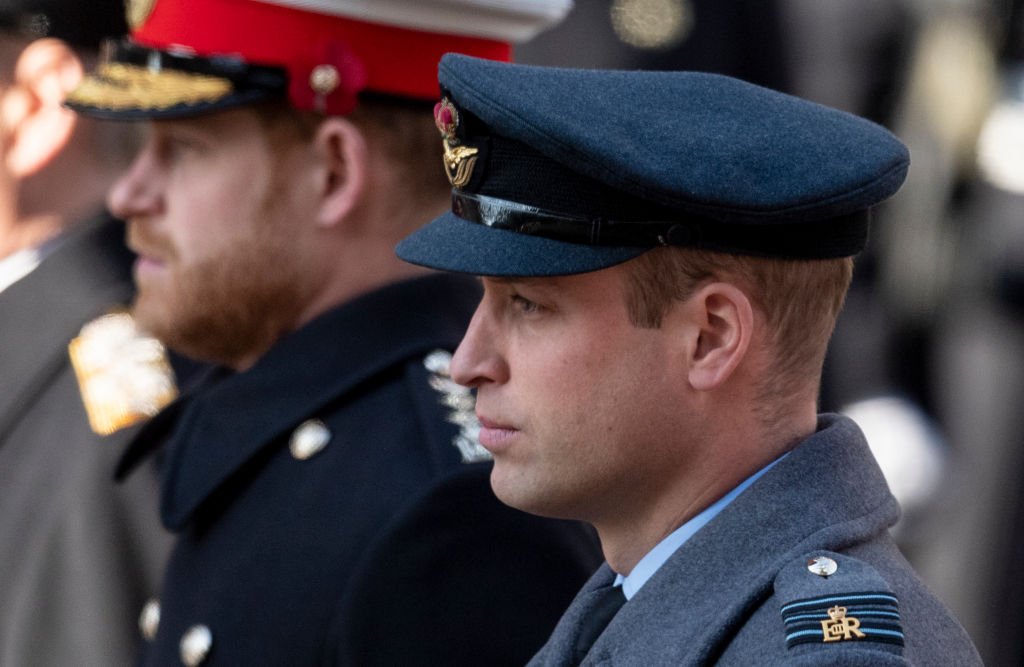 Image Credit: Getty Images / Prince William, Duke of Cambridge (R) and Prince Harry, Duke of Sussex attend the annual Remembrance Sunday memorial at The Cenotaph on November 10, 2019.