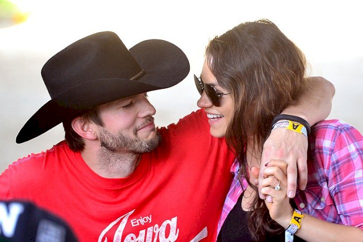 Image Credits: Getty Images / Frazer Harrison | Ashton Kutcher and Mila Kunis.