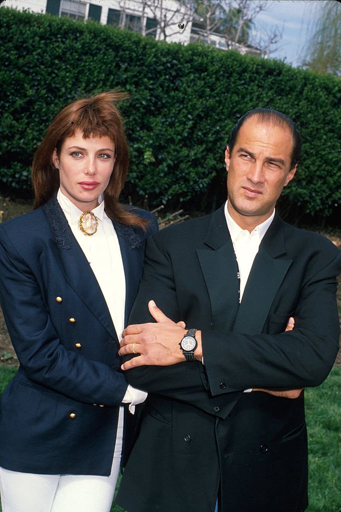 Image Credits: Getty Images / Kevin Winter / DMI / The LIFE Picture Collection | Married actors Kelly LeBrock and Steven Seagal. Image Credits: Getty Images / Kevin Winter / DMI / The LIFE Picture Collection | Married actors Kelly LeBrock and Steven Seagal.