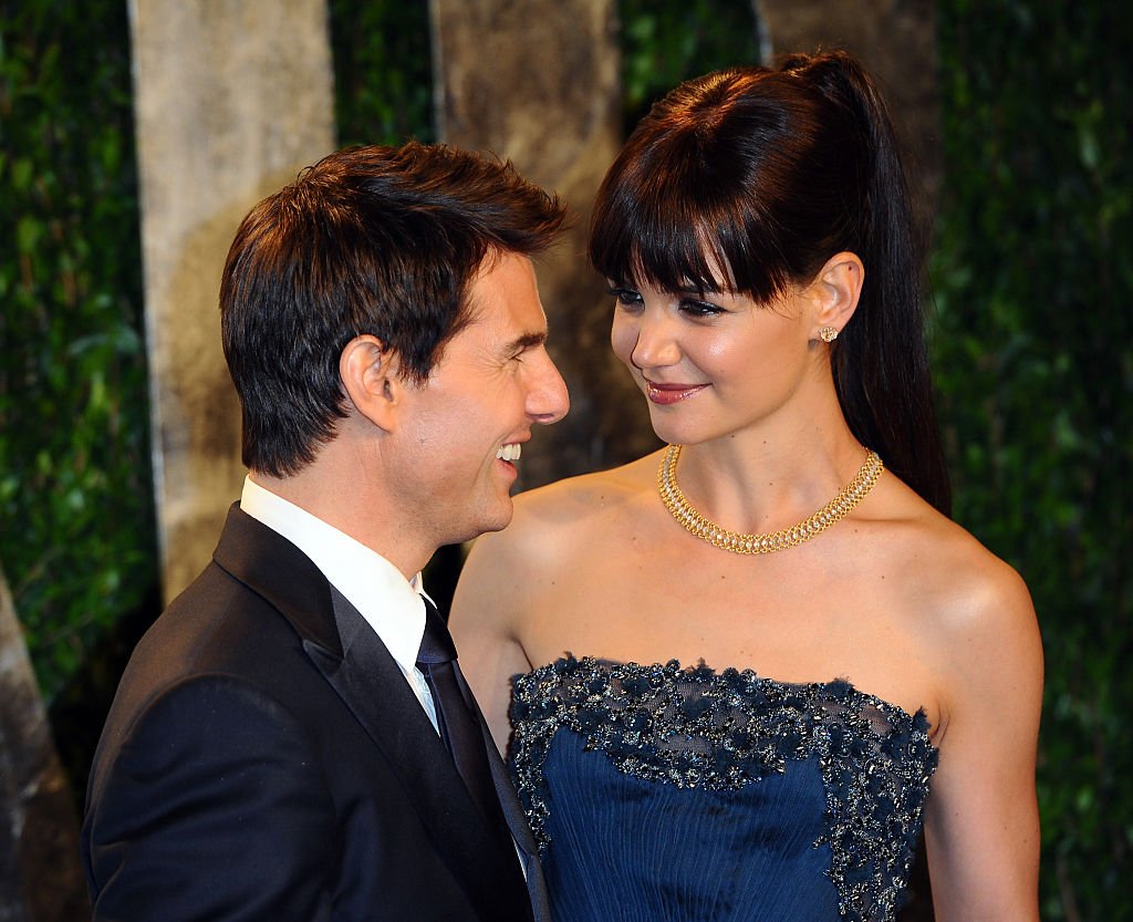 Image Source: Getty Images/Anthony Harvey | Cruise and Holmes at the 2012 Vanity Fair Oscars After party Image Source: Getty Images/Anthony Harvey | Cruise and Holmes at the 2012 Vanity Fair Oscars After party