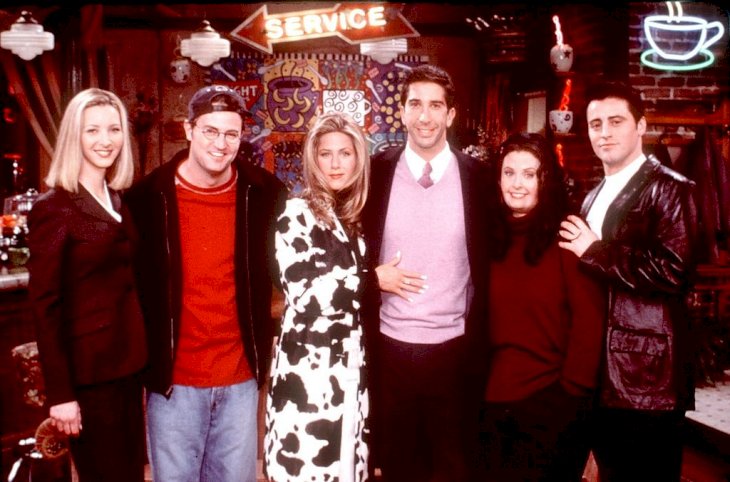 Image Credit: Getty Images / The cast of friends on the set of the hit series.