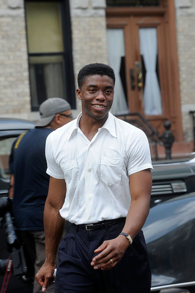 Image Credits: Getty Images / Bobby Bank / WireImage | Chadwick Boseman filming on location for "42" on July 18, 2012 in the Brooklyn borough of New York City. Image Credits: Getty Images / Bobby Bank / WireImage | Chadwick Boseman filming on location for "42" on July 18, 2012 in the Brooklyn borough of New York City.