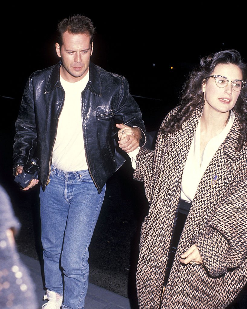 Image Credits: Getty Images / Ron Galella, Ltd. / Ron Galella Collection | Actor Bruce Willis and actress Demi Moore attend the "Saturday Night Live" After Party on November 12, 1988 at 43rd Street Bar in New York City.