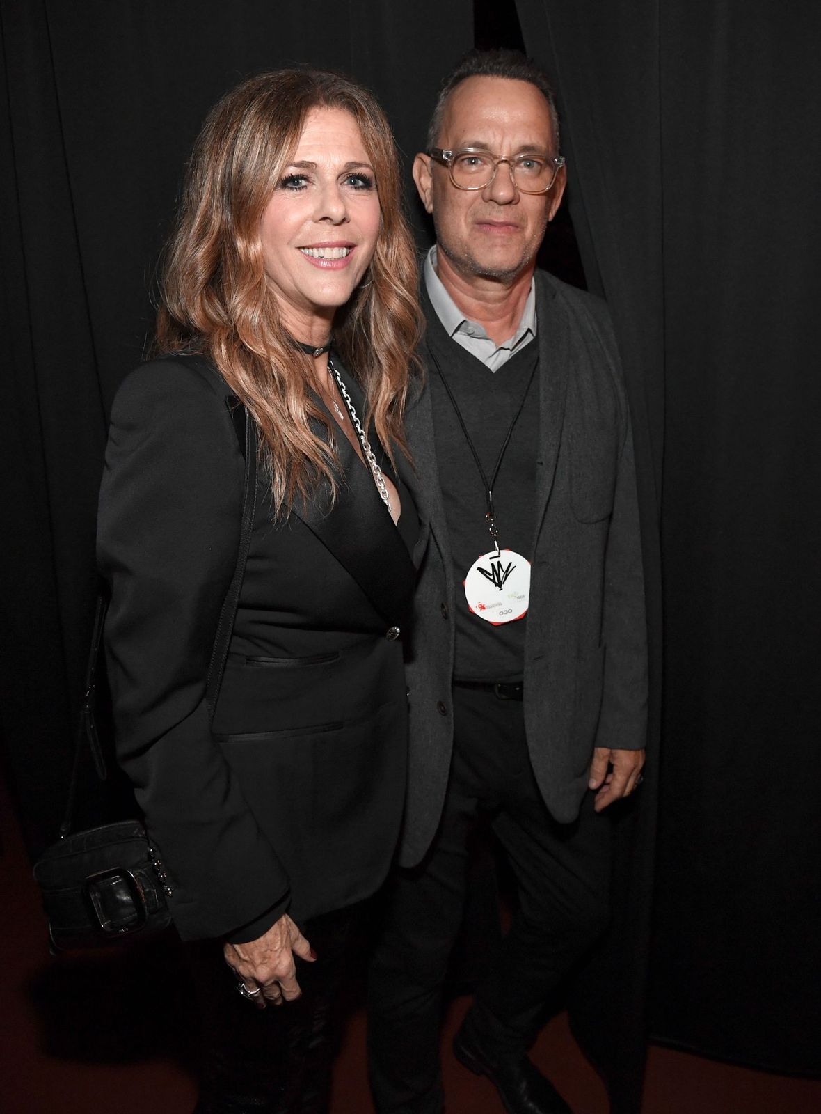 Image Credit: Getty Images / Stars Tom Hanks and Rita Wilson pose for a picture.
