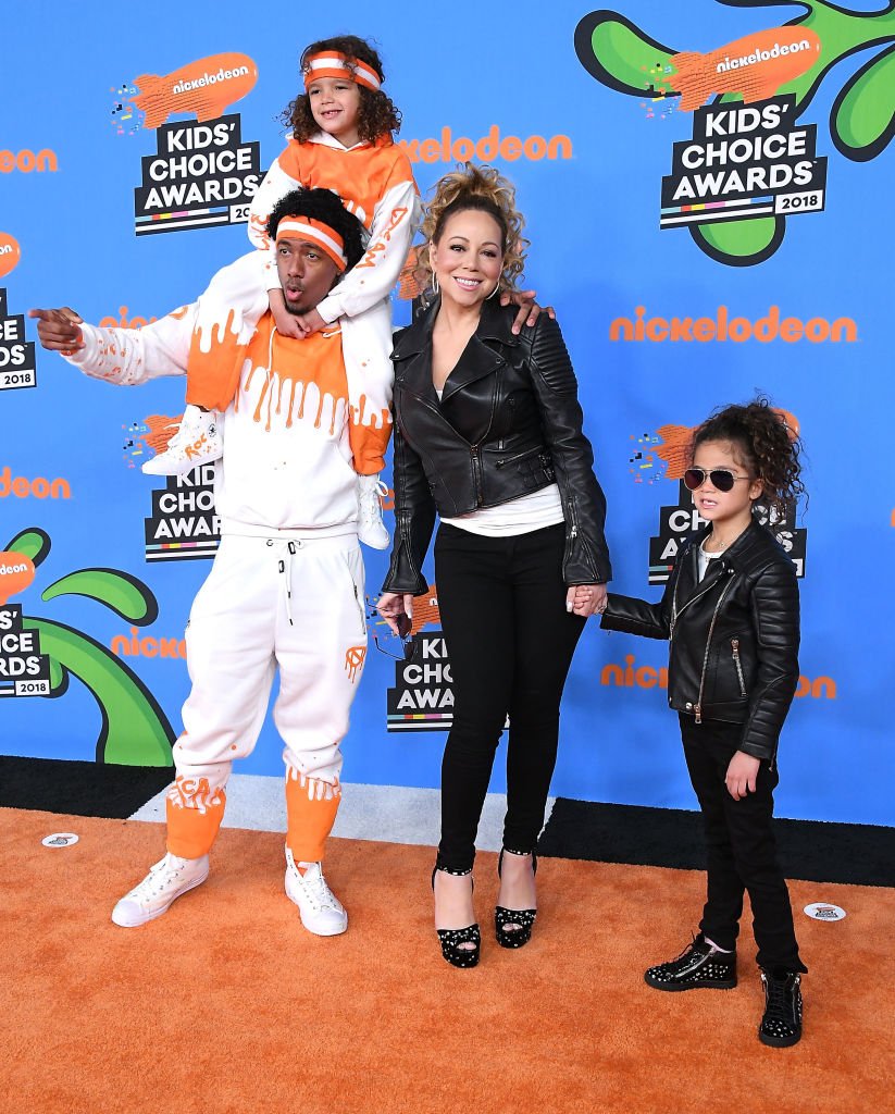 Image Source: Getty Images/Steve Granitz/Monroe Cannon, Mariah Carey, Nick Cannon, and Moroccan Scott Cannon arrives at the Nickelodeon's 2018 Kids' Choice Awards at The Forum on March 24, 2018