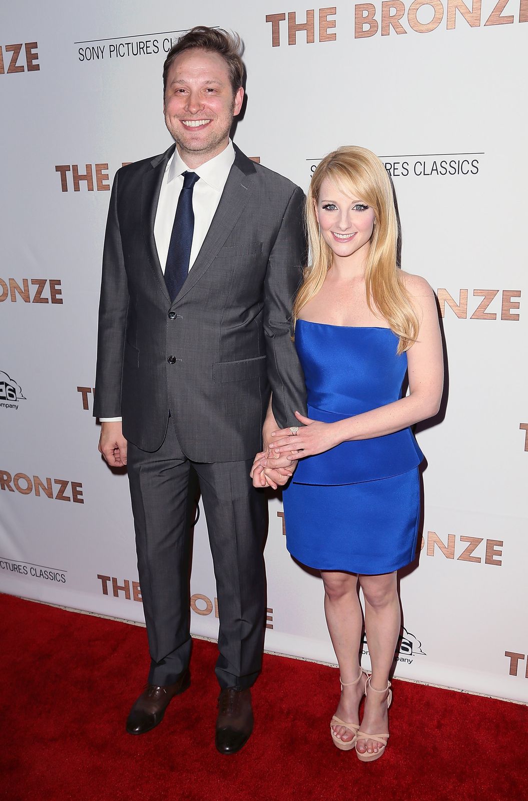 Winston Biegel and Melissa Rauch at the premiere of "The Bronze" 2016, in West Hollywood/Photo:Getty Images