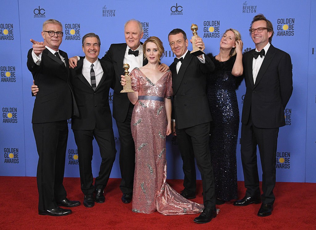 Image Credits: Getty Images / Kevork Djansezian / NBCU Photo Bank / NBCUniversal | The cast and creators of 'The Crown' pose with the Best Performance by an Actress in a Television Series / Drama and Best Television Series / Drama awards in the press room at the 74th Annual Golden Globe Awards held at the Beverly Hilton Hotel on January 8, 2017.