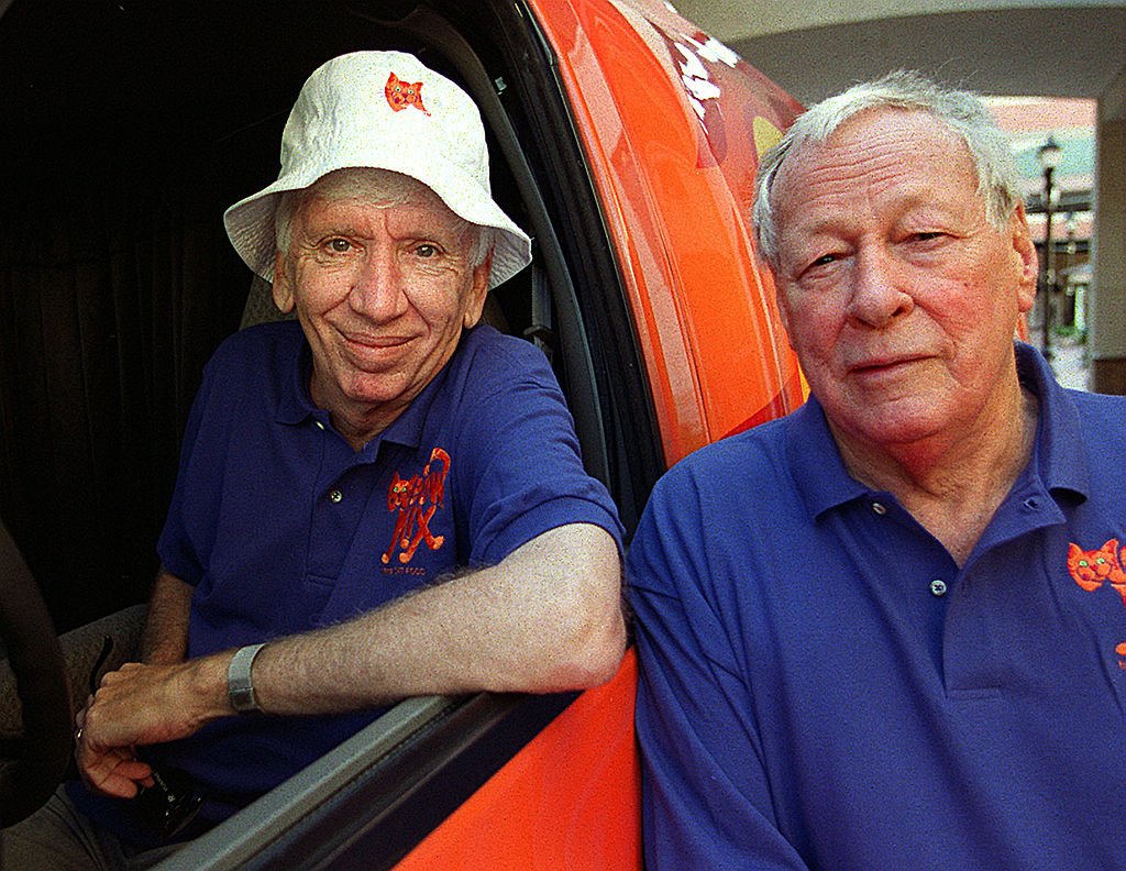 Image Credit: Getty Images / Actors Bob Denver, left, who starred as "Gilligan" and Russell Johnson who starred as "The Professor" on the television comedy "Gilligan's Island" pose for a photograph during a reunion November 12, 2000 in Miami.