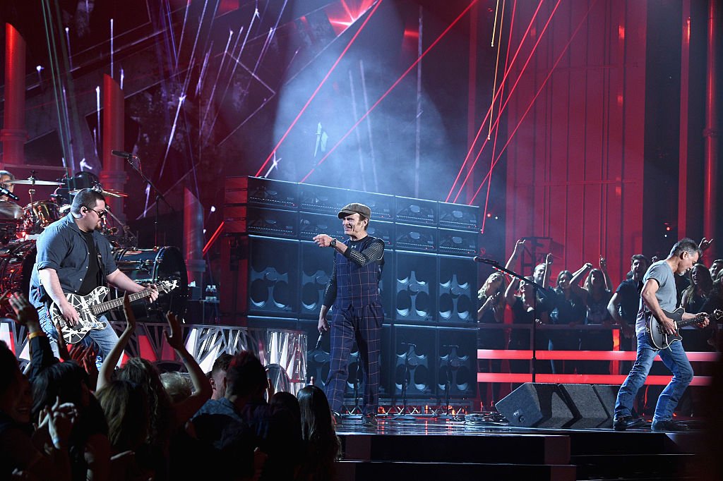 Image Credit: Getty Images / Musician Wolfgang Van Halen, singer David Lee Roth and musician Eddie Van Halen of Van Halen perform onstage at the 2015 Billboard Music Awards on May 17, 2015 in Las Vegas, Nevada.