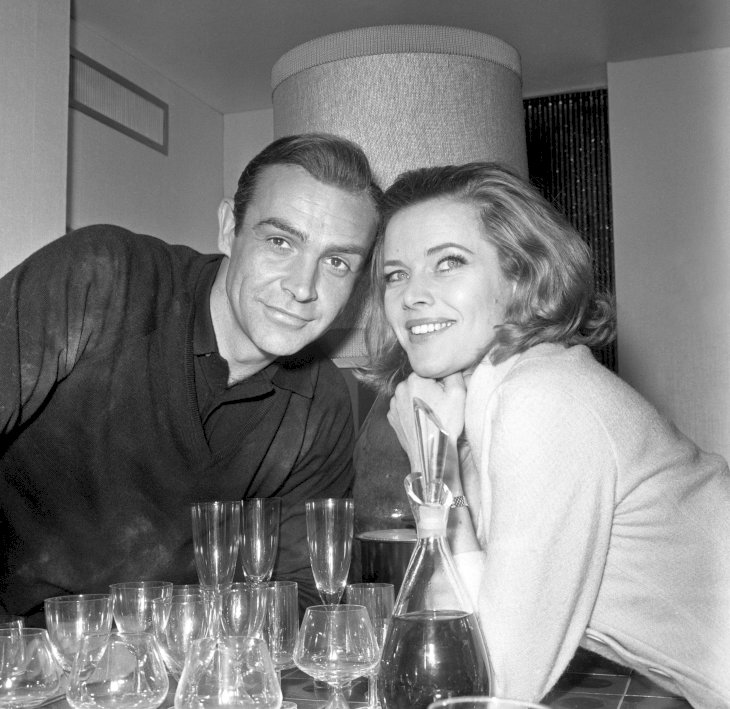 Image Credit: Getty Images / Honor Blackman with her James Bond, Sean Connery.
