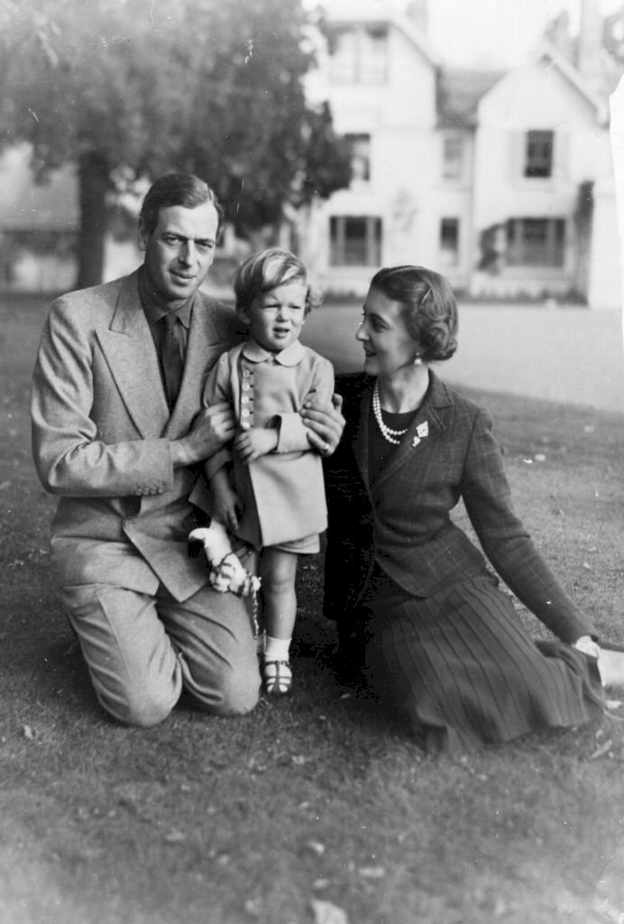 Image Credit: Getty Images / The Duke of Kent (1902 - 1942), with his wife and son, Prince Edward in the garden of his country home, 'Coppins' in Iver, Buckinghamshire.