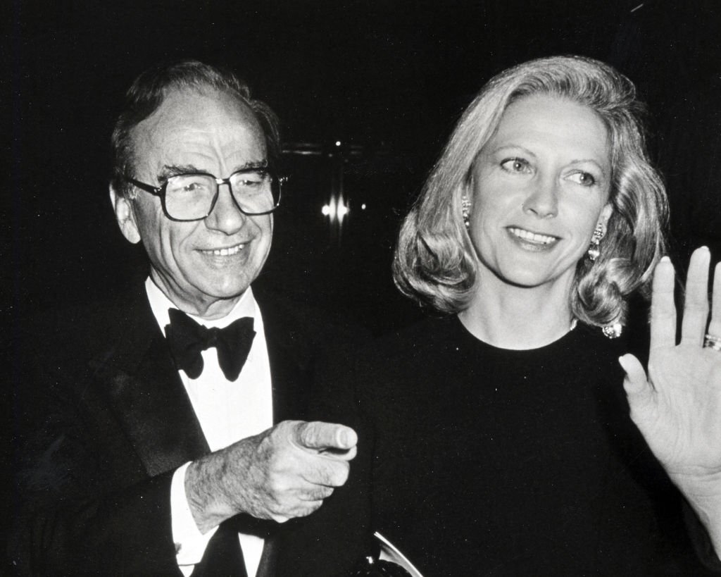 Image Credit: Getty Images / Rupert Murdoch and Anna Murdoch during a Benefit Staged by Arman Hammer at World Financial Center in New York City, New York, United States in 1998.