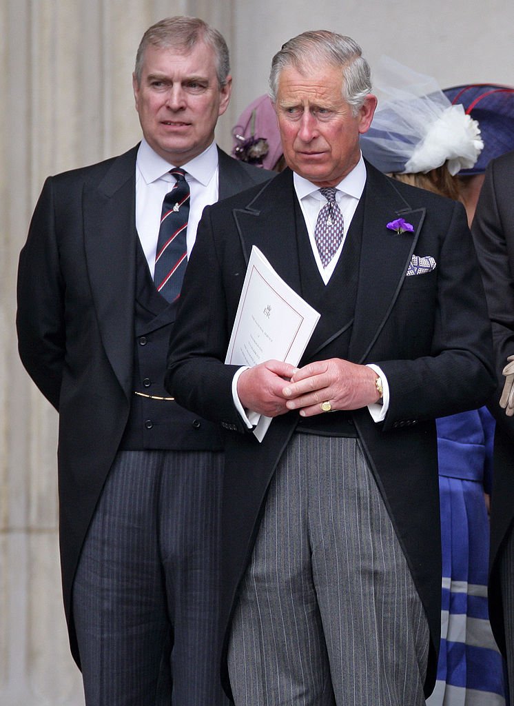 Image Source: Getty Images/ Prince Andrew and Prince Charles arriving at a formal event
