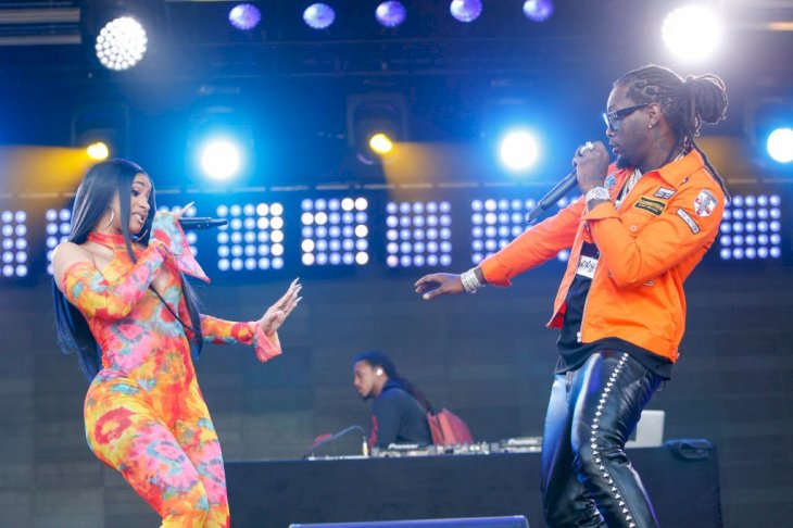Image Credit: Getty Images / Cardi B and her former husband, Offset are photographed performing together.
