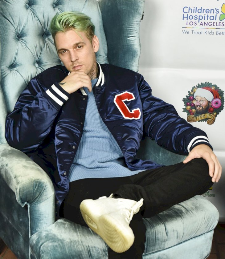 Aaron Carter at "The Night Time Show" Holiday Special on Dec. 16, 2017 in Hollywood, California | Photo: Getty Images