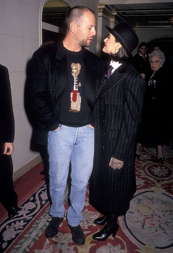Image Credits: Getty Images / Ron Galella, Ltd. / Ron Galella Collection | Actor Bruce Willis and actress Demi Moore attend "A Few Good Men" New York City Premiere on December 2, 1992 at the Ziegfeld Theater in New York City.
