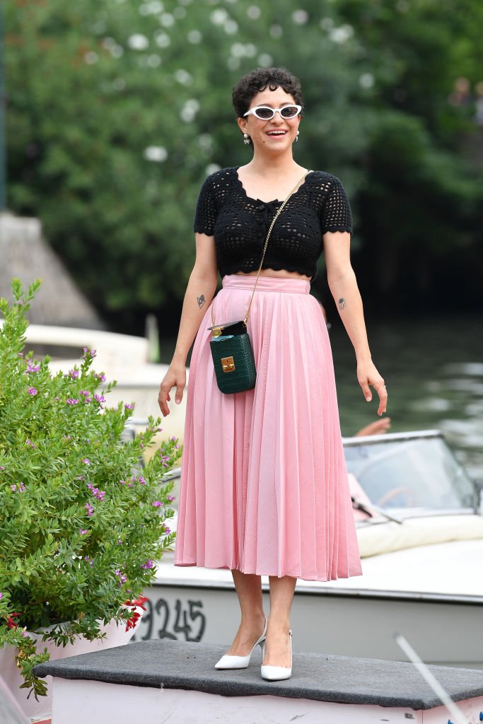 Image Source: Getty Images/Jacopo Raule/Alia Shawkat is seen arriving at the 76th Venice Film Festival on September 02, 2019 in Venice, Italy