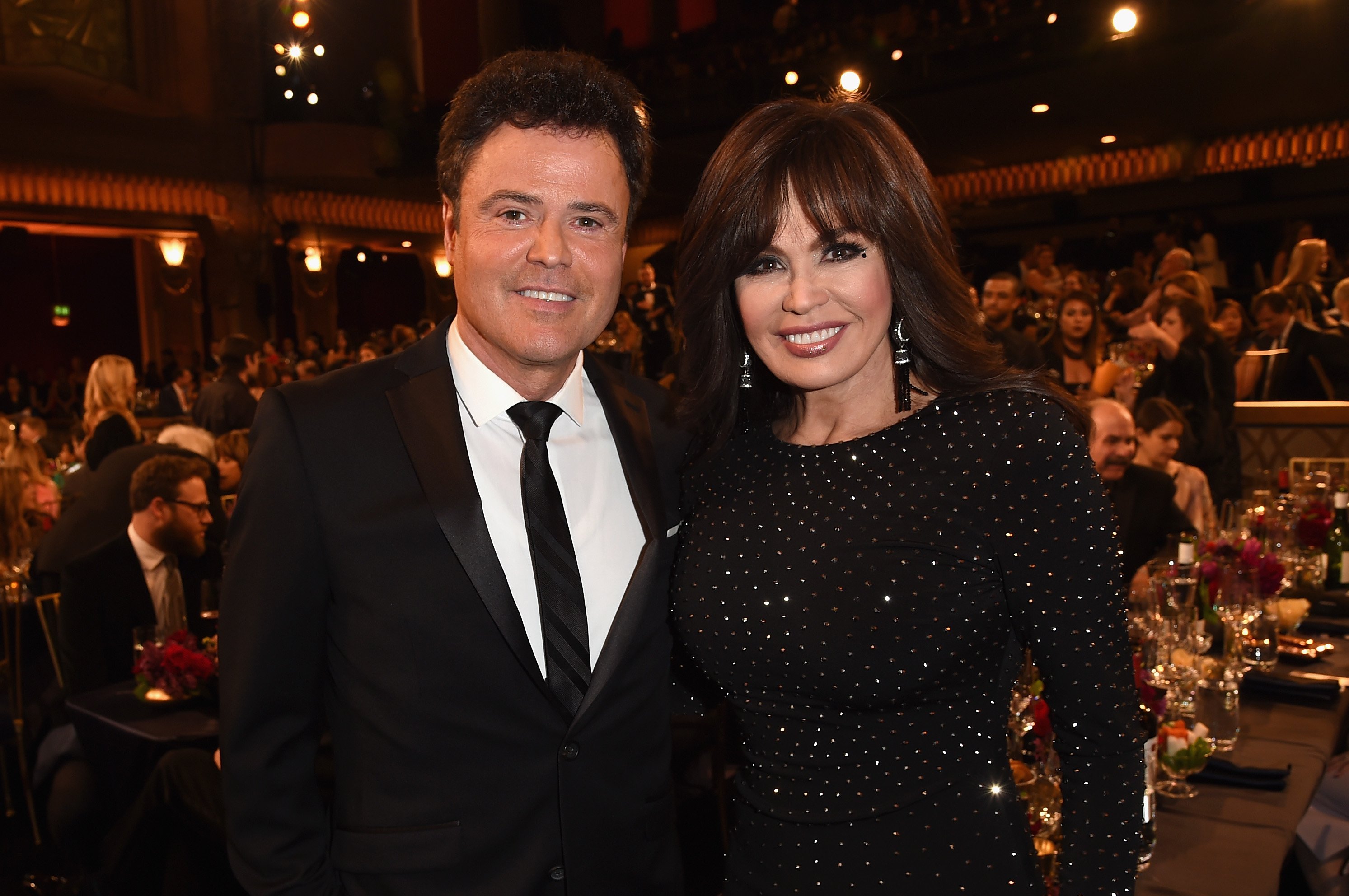 Image Credits: Getty Images / Jason Merritt | Singers Donny Osmond (L) and Marie Osmond attend the 2015 TV Land Awards at Saban Theatre on April 11, 2015 in Beverly Hills, California.