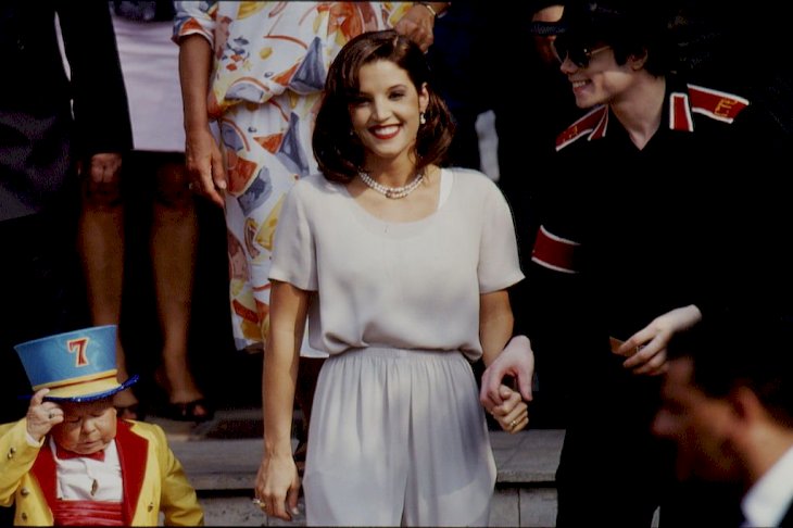 Image Credit: Getty Images / Michael Jackson with Lisa Marie Presley in Budapest.