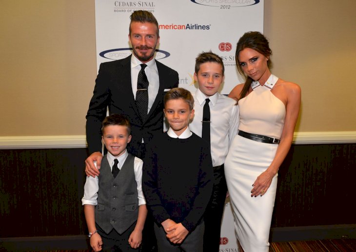 David and Victoria Beckham with their boys Brooklyn, Romeo and Cruz/Photo:Getty Images