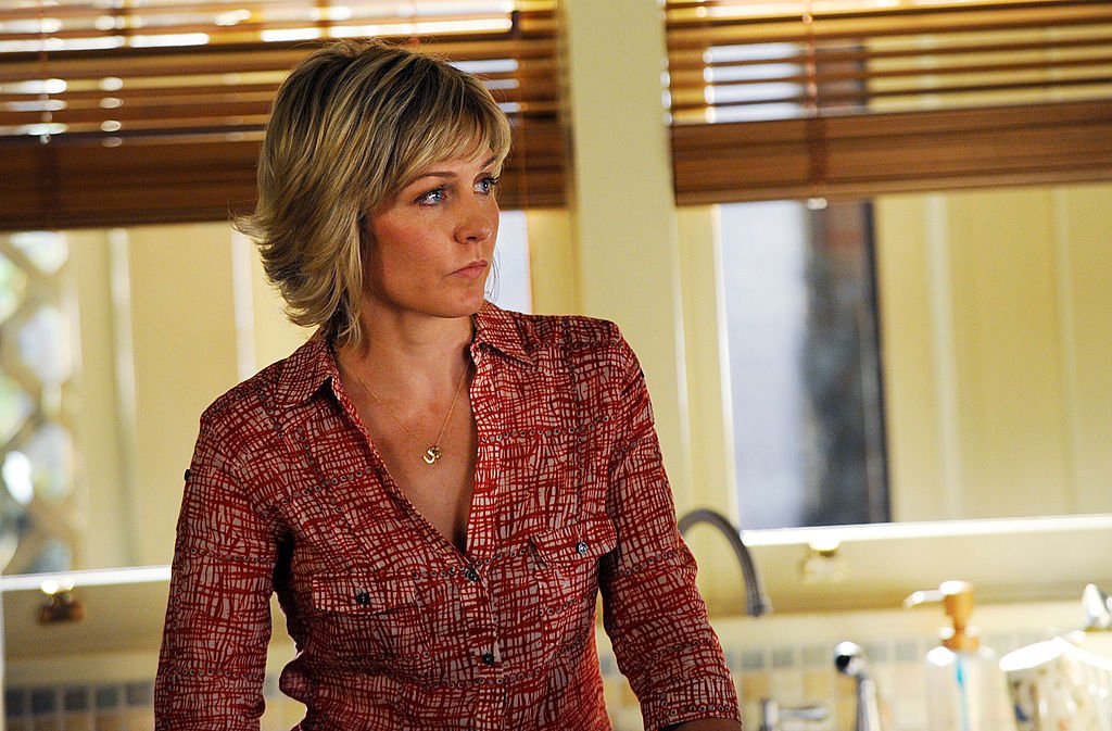 Image Credit: Getty Images / Actress Amy Carlson on set for the series, Blue Bloods.
