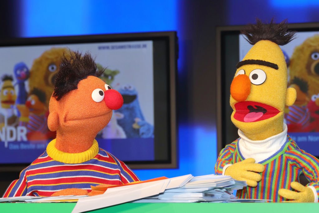 Image Credit: Getty Images / Sesame Street characters Bert and Ernie during a presentation on March 2, 2020 in Hamburg.
