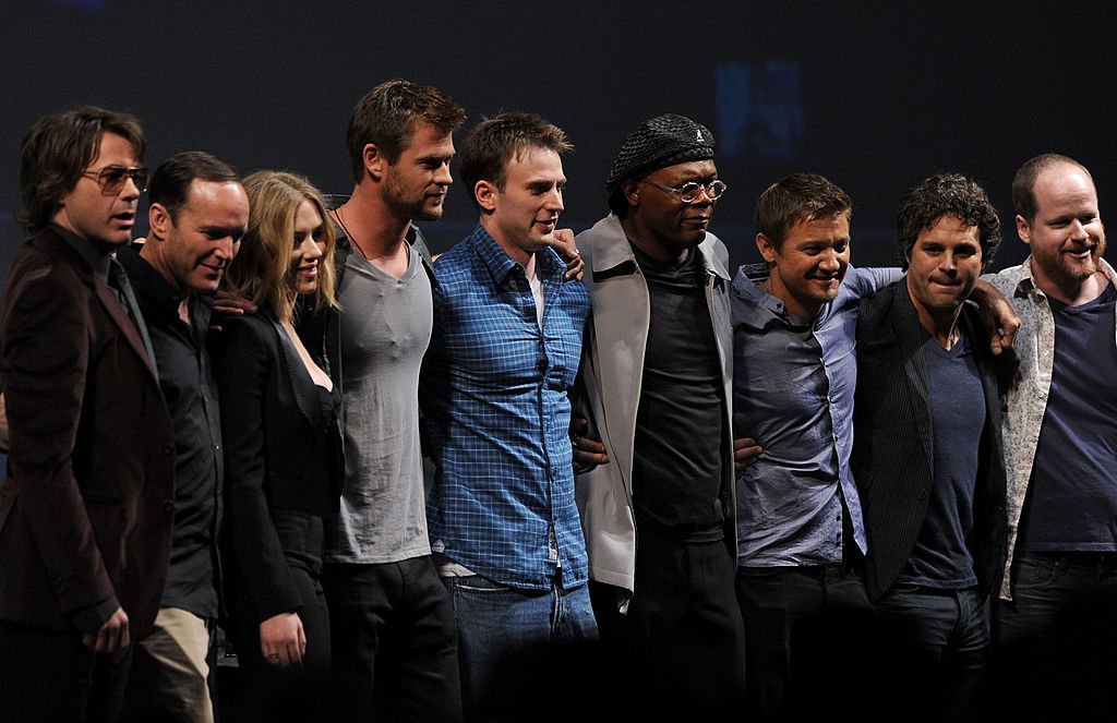 Image Source: Getty Images/Kevin Winter | Gregg with the cast of The Avengers at Comic Con 20122
