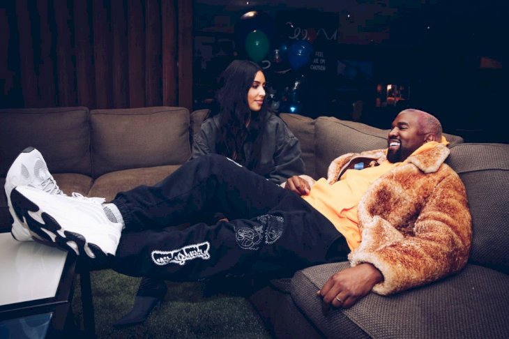 Image Credit: Getty Images / In this handout photo provided by Forum Photos, Kim Kardashian West and Kanye West attend the Travis Scott Astroworld Tour.