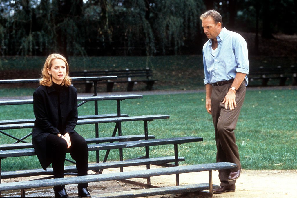 Image Credit: Getty Images / Kelly Preston is approached by Kevin Costner in a scene from the film 'For Love Of The Game', 1999. Image Credit: Getty Images / Kelly Preston is approached by Kevin Costner in a scene from the film 'For Love Of The Game', 1999.