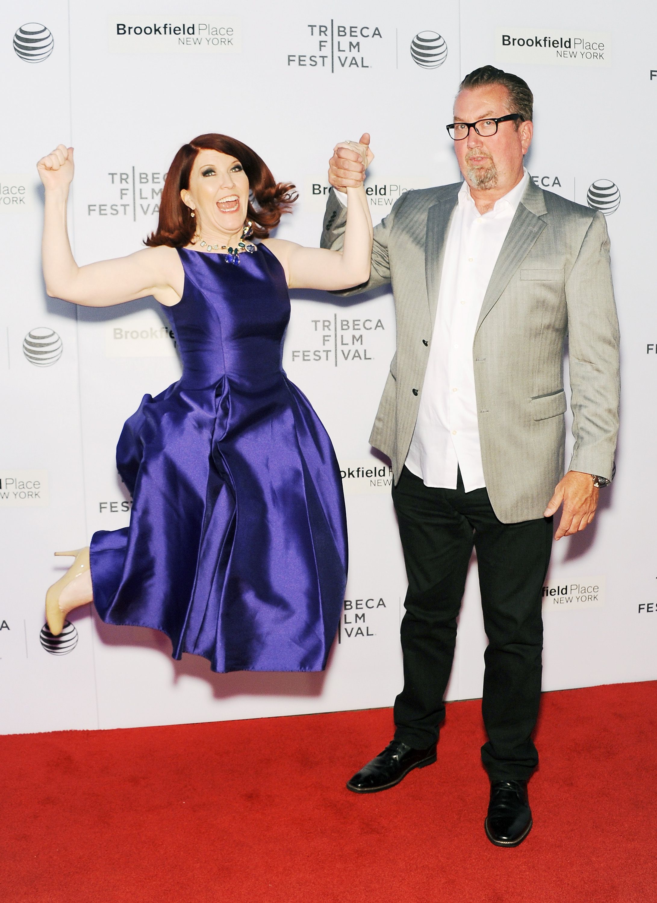 Actress Kate Flannery and Chris Haston attend the premiere of "Tenured" during the 2015 Tribeca Film Festival / Getty Images