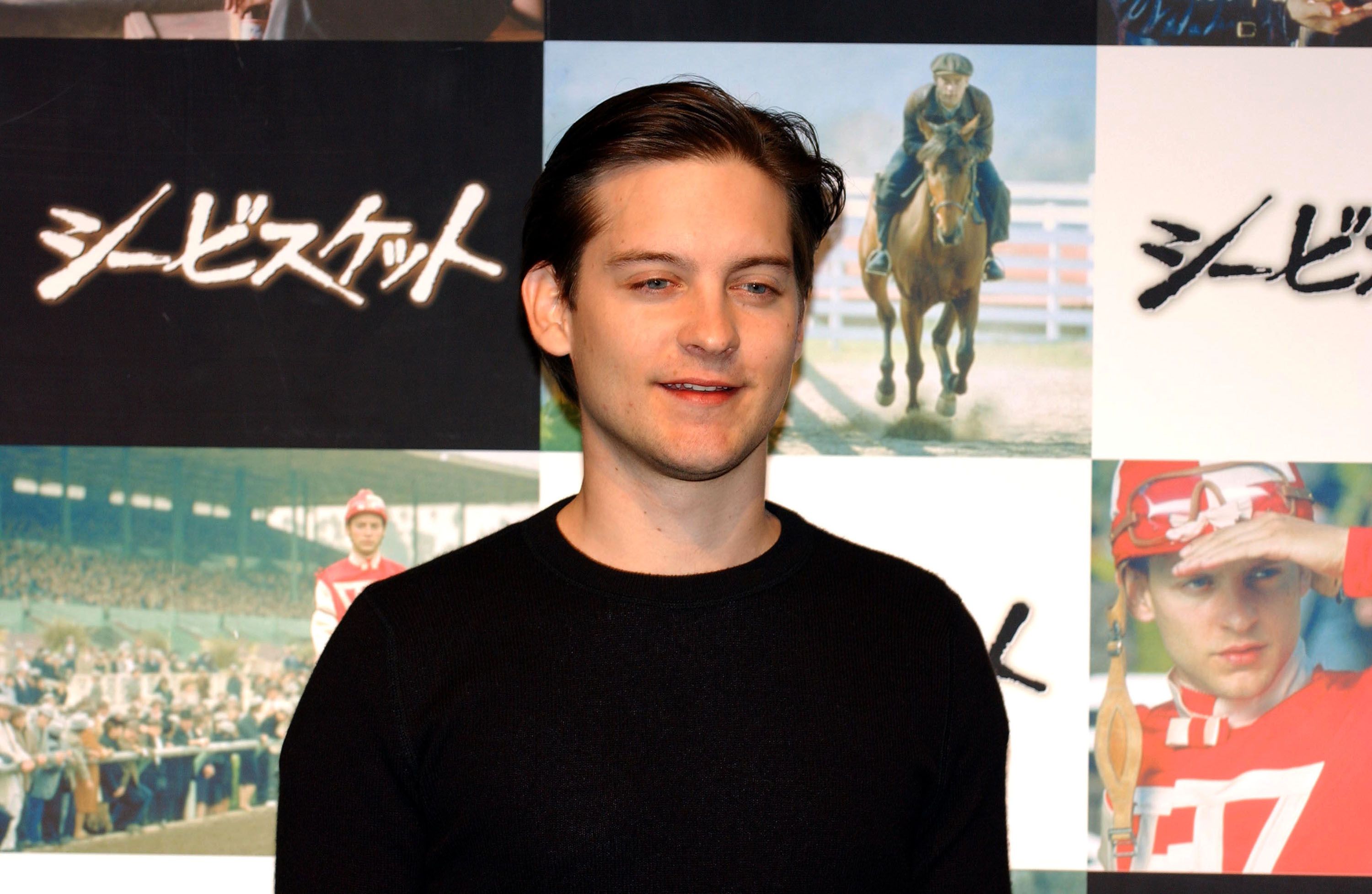 Tobey Maguire during "Seabiscuit" - Press Conference in Tokyo at Park Hyatt Hotel in Tokyo, Japan / Getty Images