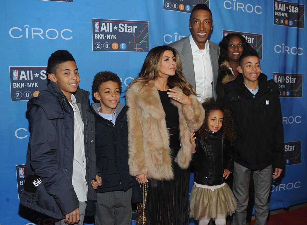Image Credits: Getty Images / Brad Barket | Larsa Younan and Scottie Pippen with their family attend The 64th NBA All-Star Game 2015 on February 15, 2015 in New York City.