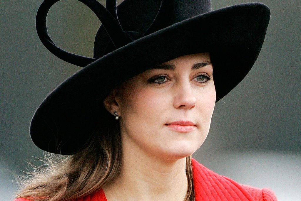 Image Credit: Getty Images / Kate Middleton, Prince William's girlfriend, at the Sovereign's Parade at Sandhurst Military Academy to watch the passing-out parade on December 15, 2006 in Surrey, England.