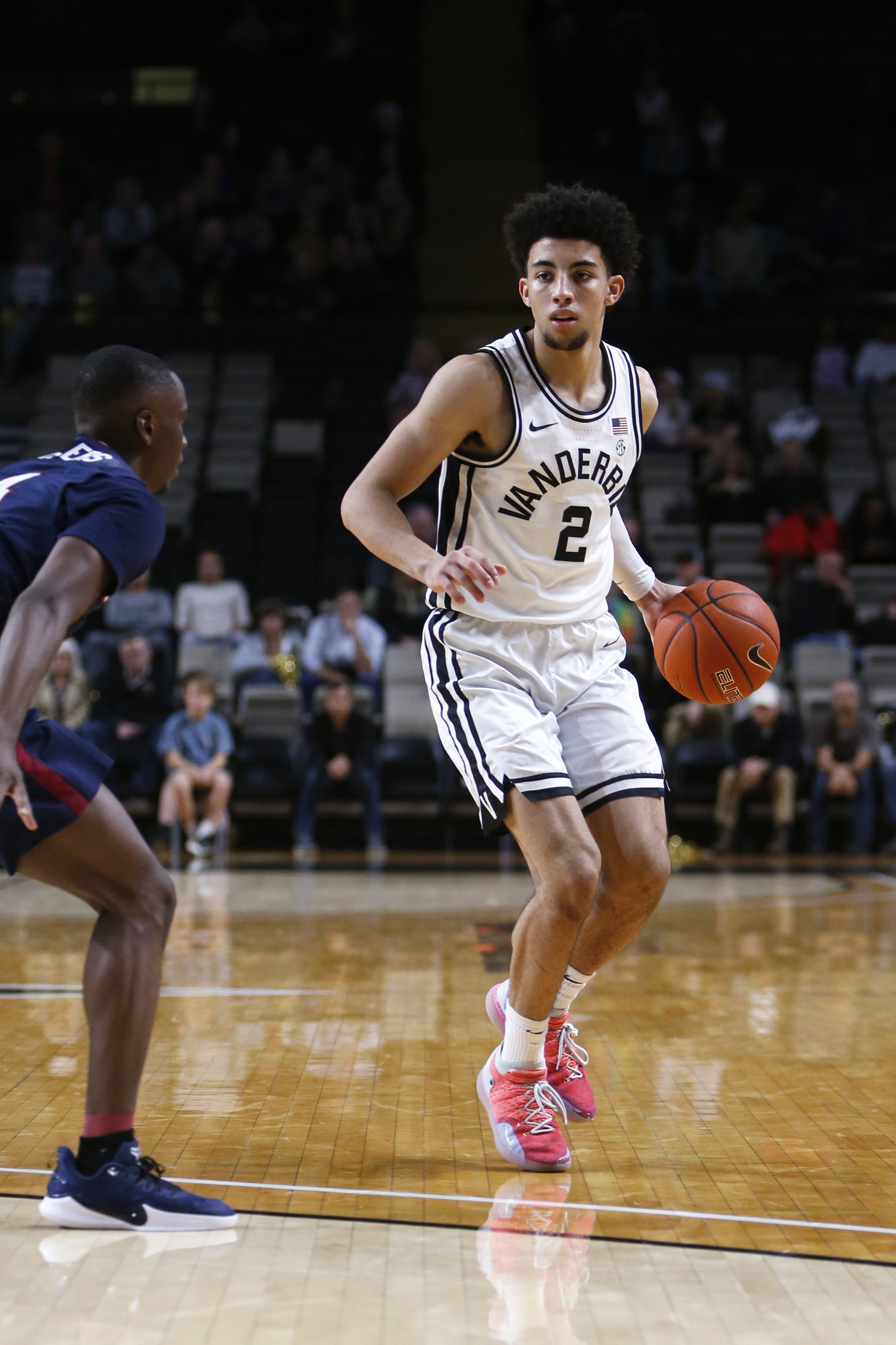 Image Credits: Getty Images / Matthew Maxey / Icon Sportswire | Vanderbilt Commodores guard Scotty Pippen Jr. (2) in a game between the Vanderbilt Commodores and South Carolina State Bulldogs, November 22, 2019, at Memorial Gym in Nashville, Tennessee.