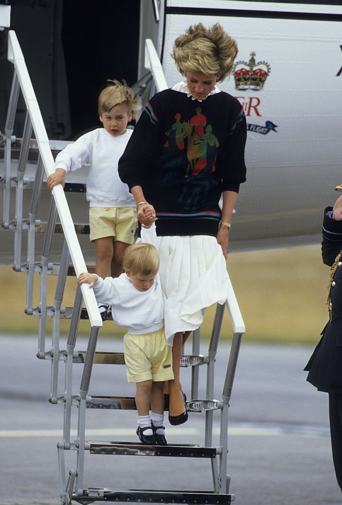 Image Credits: Getty Images | Princess Diana arrives in Scotland with sons William and Harry