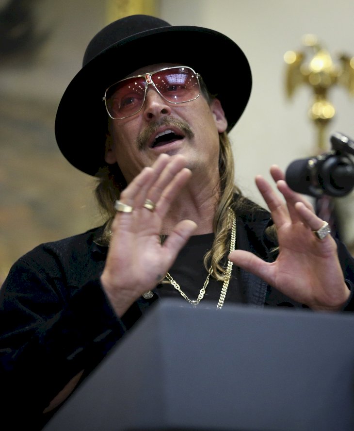 Image Credit: Getty Images/Oliver Contreras - Pool | Kid Rock attends a signing ceremony as U.S. President Donald Trump signs the H.R. 1551
