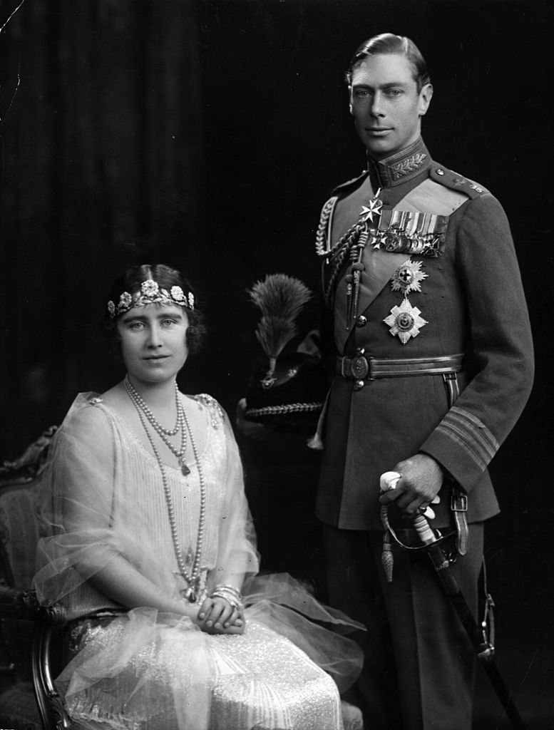 Image Source: Getty Images/Hulton Archive/The Duke and Duchess of York on their marriage day, later becoming King George VI (1895 - 1952) and Queen Elizabeth (1900 - 2002)