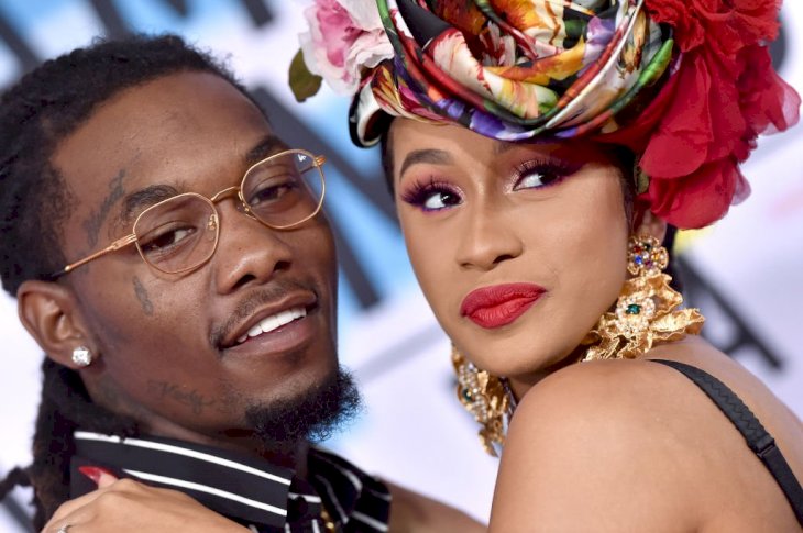 Image Credit: Getty Images / Singer and rapper, Cardi B poses with her former partner, Offset.
