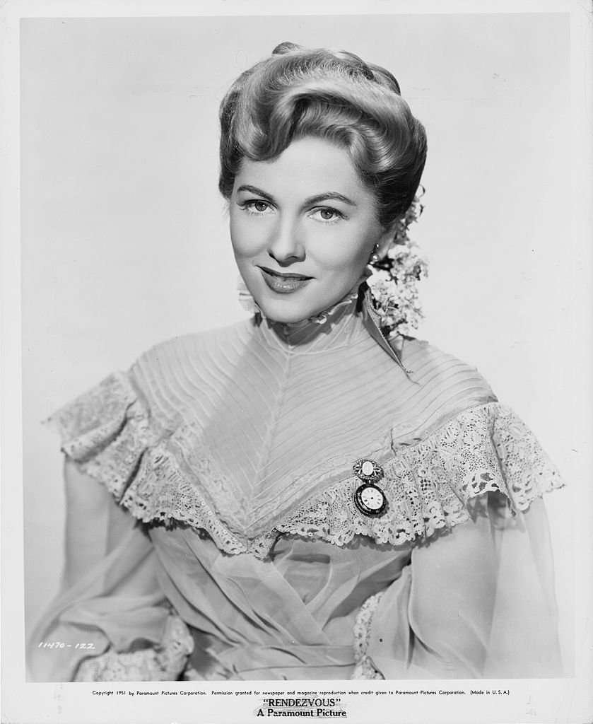 Image Source: Getty Images/Promotional photo of Joan Fontaine in a period dress circa 1951