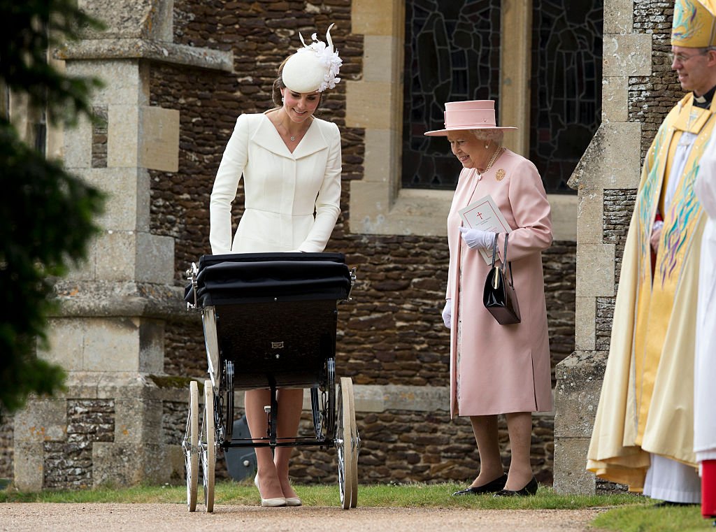 Image Credit: Getty Images / Queen Elizabeth II speaks to Catherine, Duchess of Cambridge, as she pushes baby Princess Charlotte of Cambridge on July 5, 2015 in King's Lynn, England. Image Credit: Getty Images / Queen Elizabeth II speaks to Catherine, Duchess of Cambridge, as she pushes baby Princess Charlotte of Cambridge on July 5, 2015 in King's Lynn, England.