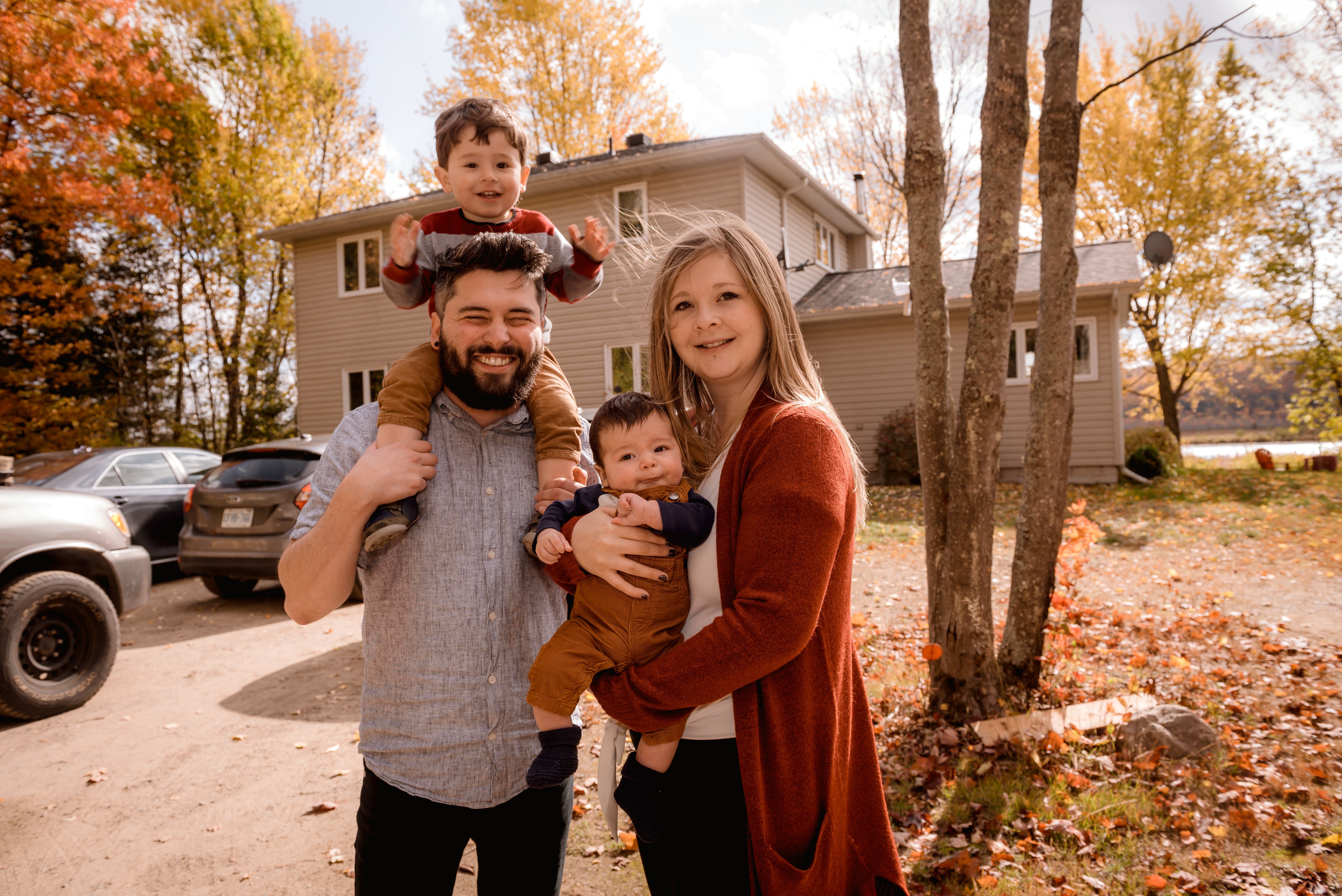 Family outside their home | Photo by Harrison Haines from Pexels