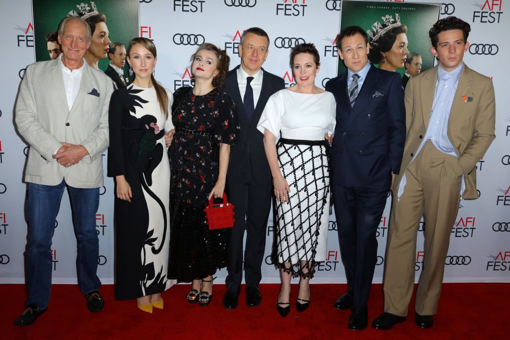 Image Credits: Getty Images / JC Olivera / WireImage | Charles Dance, Erin Doherty, Helena Bonham Carter, Peter Morgan, Olivia Colman, Tobias Menzies and Josh O’Connor attends the "The Crown" premiere during AFI FEST 2019 Presented By Audi at TCL Chinese Theatre on November 16, 2019 in Hollywood, California.