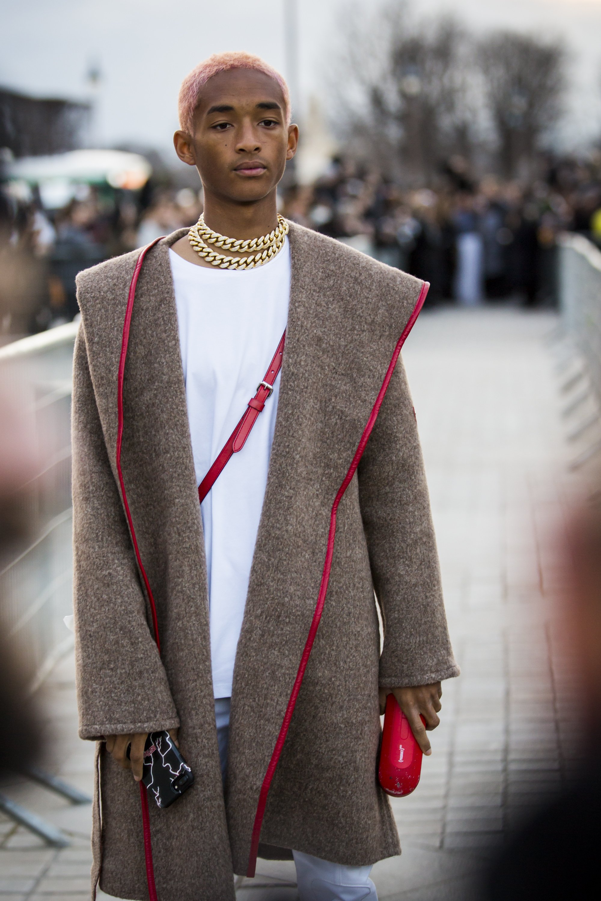 Image Credits: Getty Images / Claudio Lavenia | Jaden Smith, is seen in the streets of Paris before the Louis Vuitton show during Paris Fashion Week Womenswear Fall/Winter 2018/2019 on March 6, 2018 in Paris, France. Image Credits: Getty Images / Claudio Lavenia | Jaden Smith, is seen in the streets of Paris before the Louis Vuitton show during Paris Fashion Week Womenswear Fall/Winter 2018/2019 on March 6, 2018 in Paris, France.