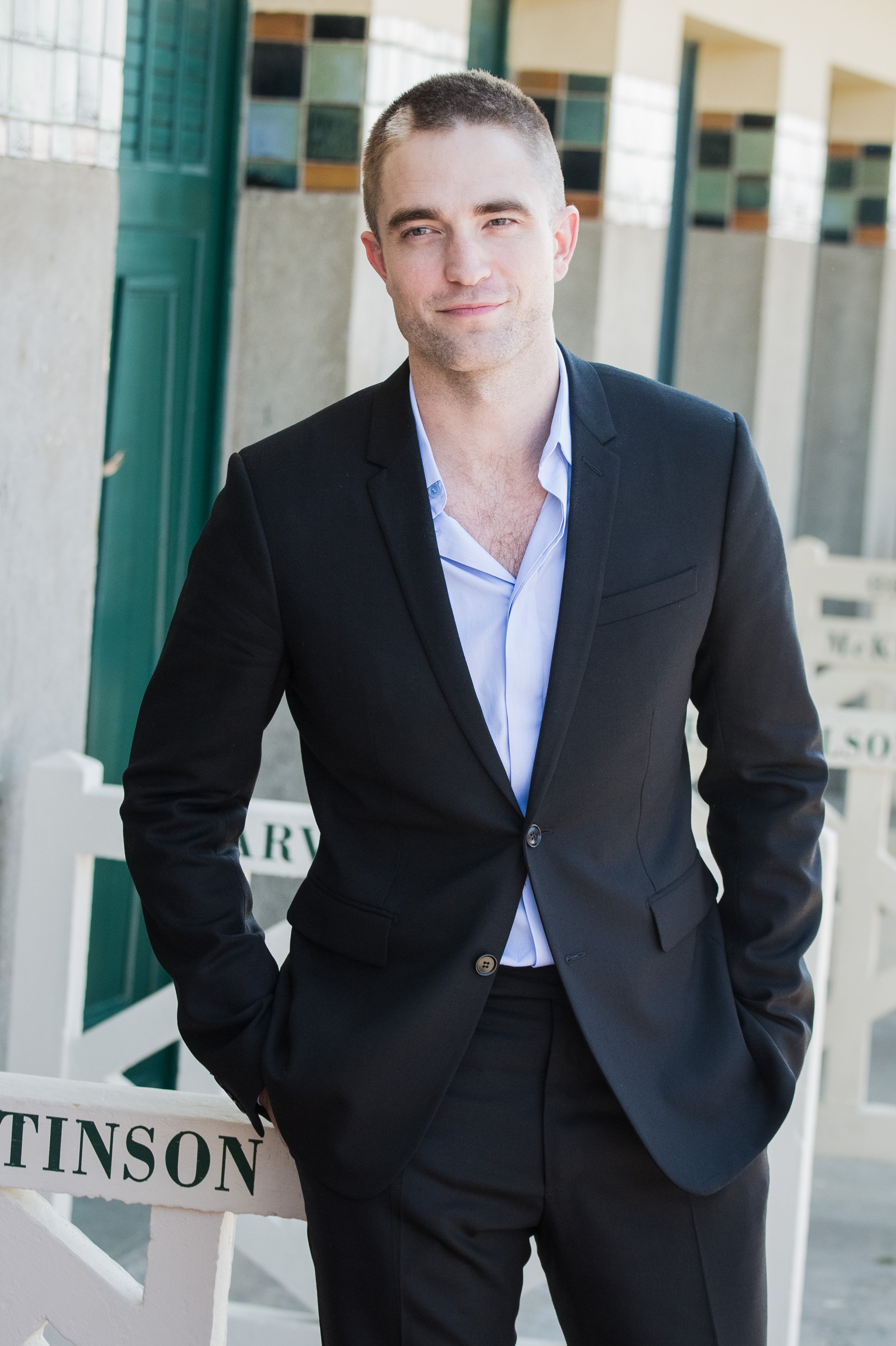 Image Credits: Getty Images / Francois Durand | Robert Pattinson poses in front of his dedicated beach locker room on the Promenade des Planches during the 43rd Deauville American Film Festival on September 2, 2017 in Deauville, France. Image Credits: Getty Images / Francois Durand | Robert Pattinson poses in front of his dedicated beach locker room on the Promenade des Planches during the 43rd Deauville American Film Festival on September 2, 2017 in Deauville, France.